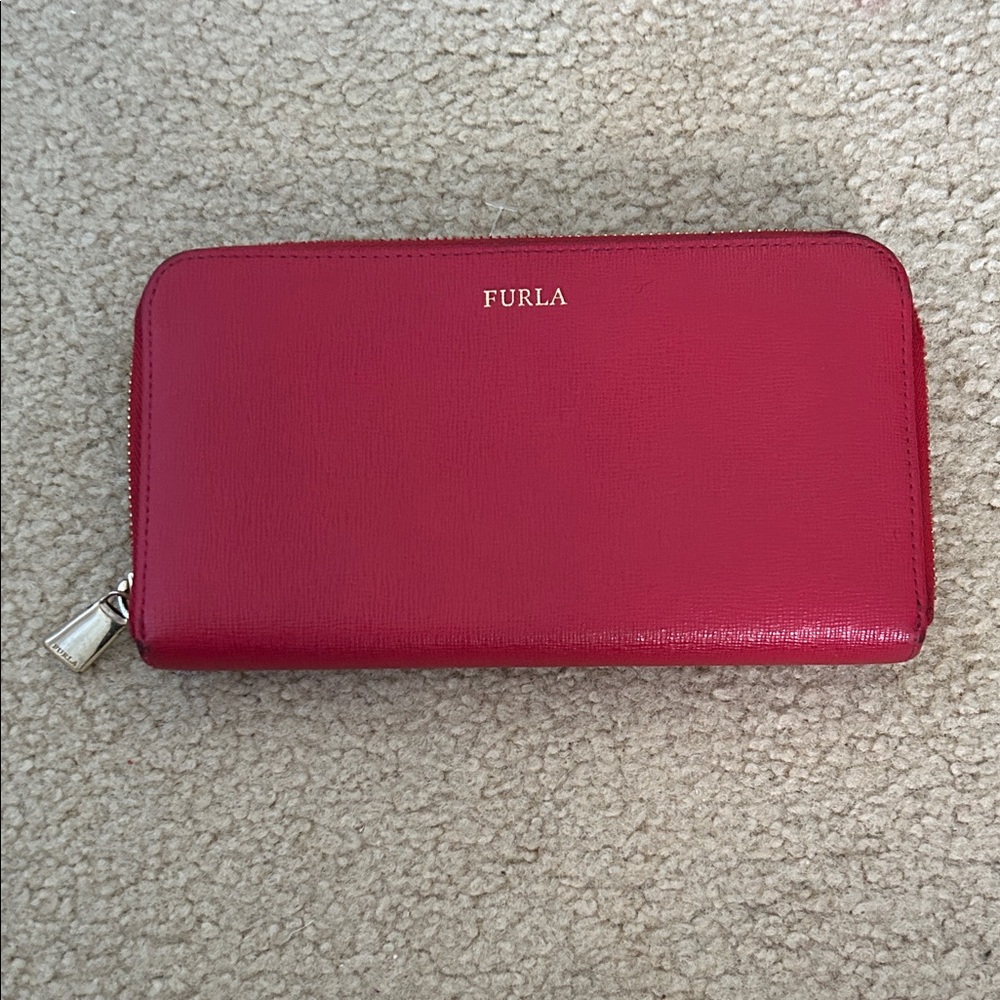 Furla Cherry Red Leather Wallet